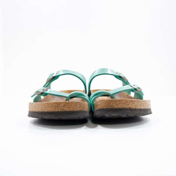 Birkenstock Mayari Green Birkenbuc Lightweight Flat Toe Loop Sandals - Women's 6 - Picture 2 of 7